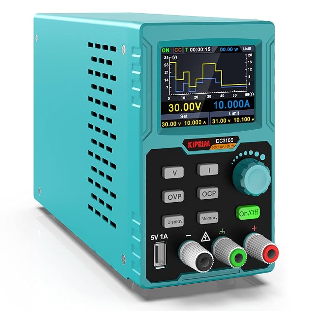Alimentatore da banco programmabile Kiprim DC310S con schermo a colori