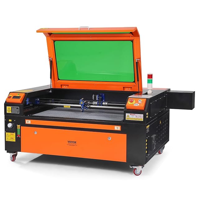 Armadio da taglio laser CO2 VEVOR da 100 W con coperchio oscurato e ruote