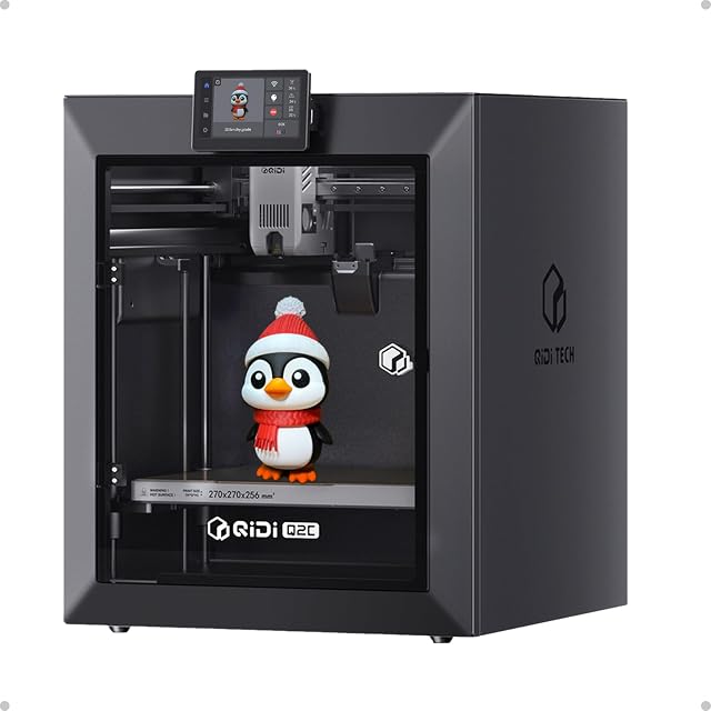 Stampante 3D chiusa QIDI Q2C con sportello in vetro e schermo montato in alto