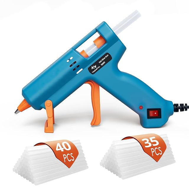 Pistola per colla a caldo Tilswall con 75 stick di colla