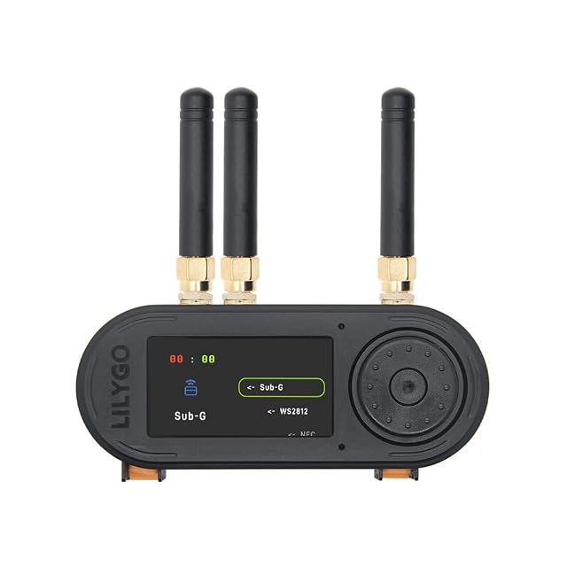 Dispositivo portatile LILYGO T-Embed CC1101 Plus con tre antenne esterne e uno schermo