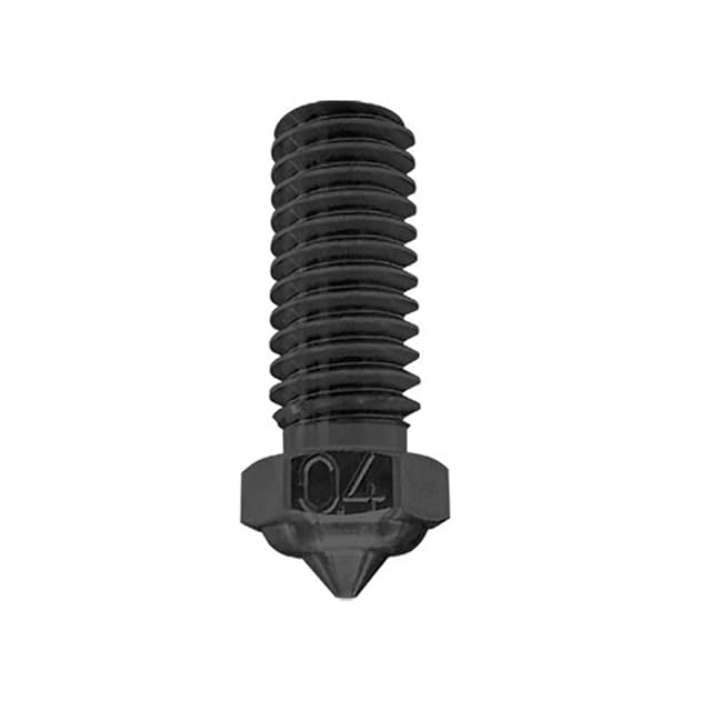 Ugello nero inciso 04 con un lungo corpo filettato