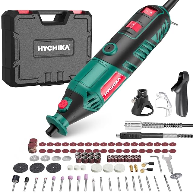 Kit utensile rotativo HYCHIKA con albero flessibile e accessori
