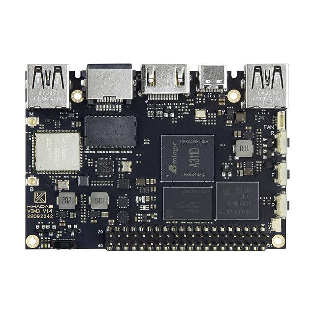 Computer a scheda singola Khadas VIM3 con chip Amlogic A311D e connettore a 40 pin