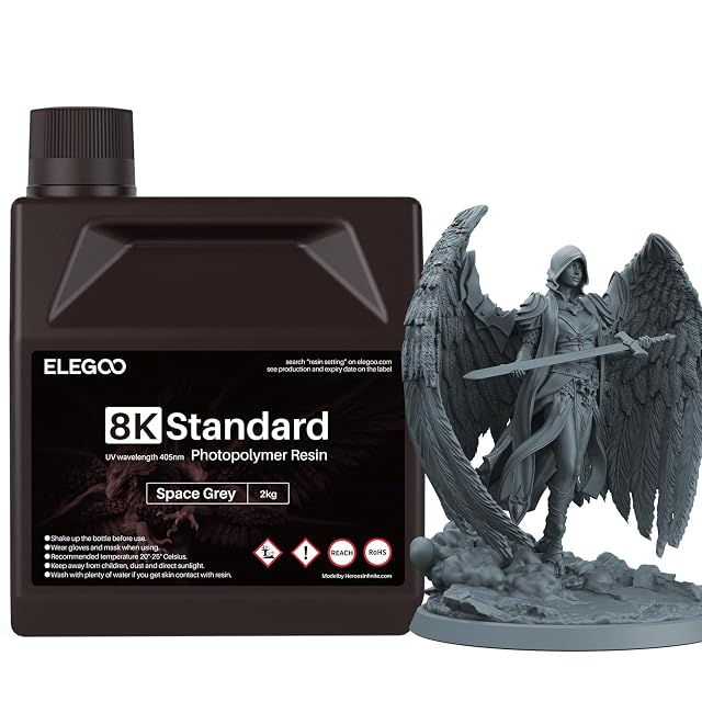 Flaconi di resina ELEGOO 8K Standard Rigid grigio siderale