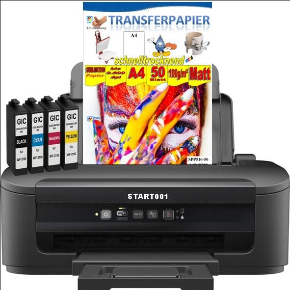 Kit di avvio stampante a sublimazione A4 Dr. Inkjet con cartucce e carta transfer