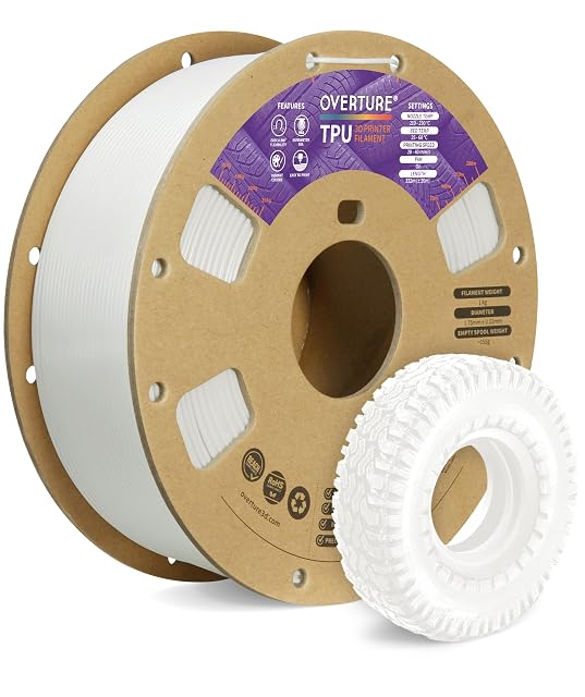 Bobina di filamento TPU bianco OVERTURE