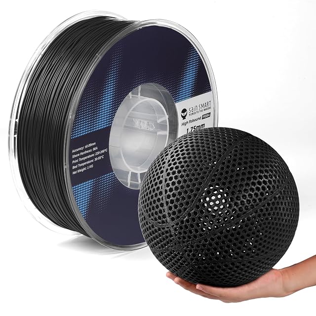 Bobina di filamento flessibile PEBA 90A nero SainSmart